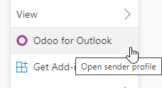 Odoo的Outlook插件按钮