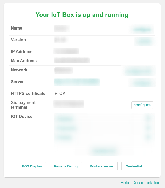 IoT盒子主页,HTTPS证书状态OK。